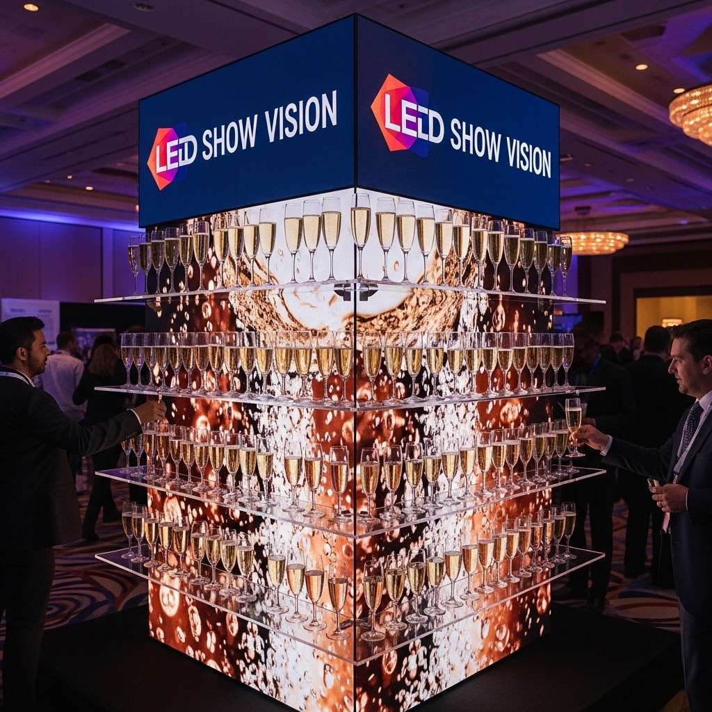 Full Video Wall Cube with Shelves