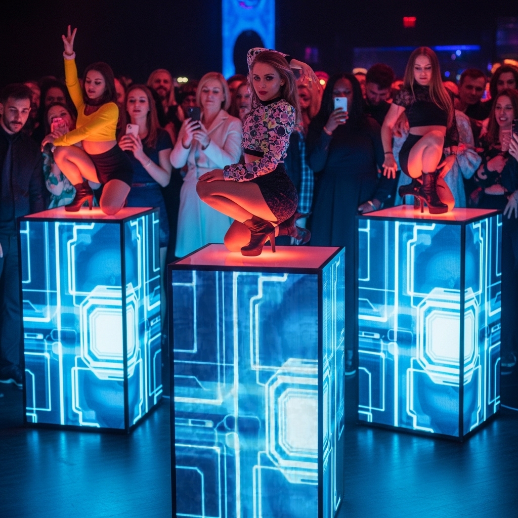 LED GOGO Boxes Rental Las Vegas