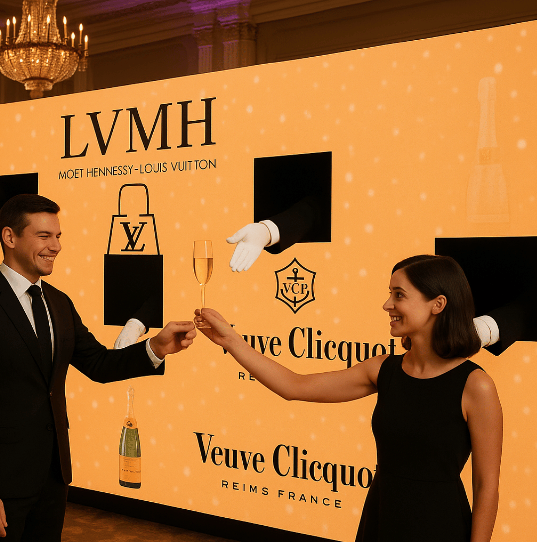 LED Champagne Service Wall
