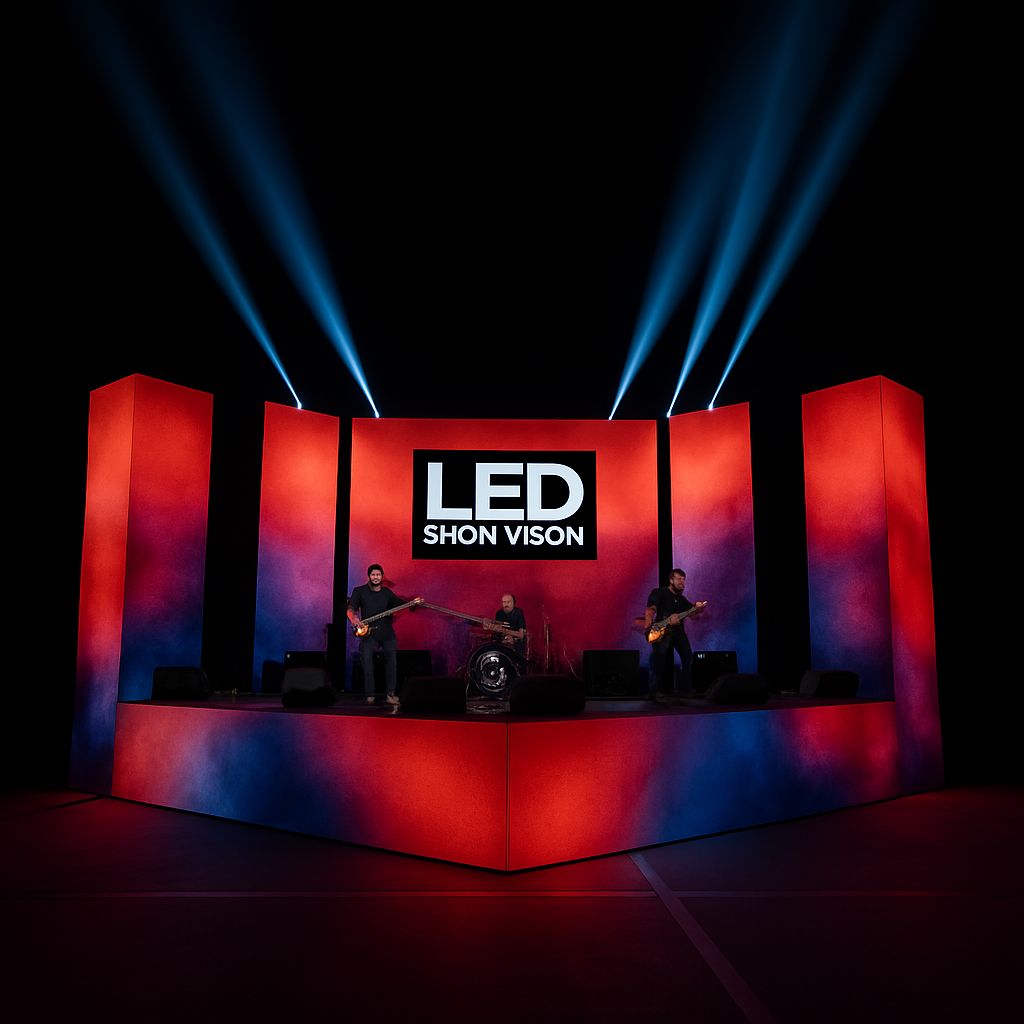 Full LED production stage setup Las Vegas corporate gala
