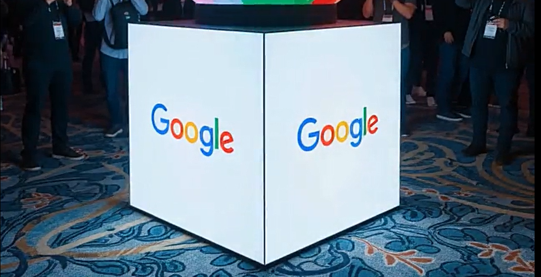 Custom LED sphere on podium at Las Vegas hotel gala event