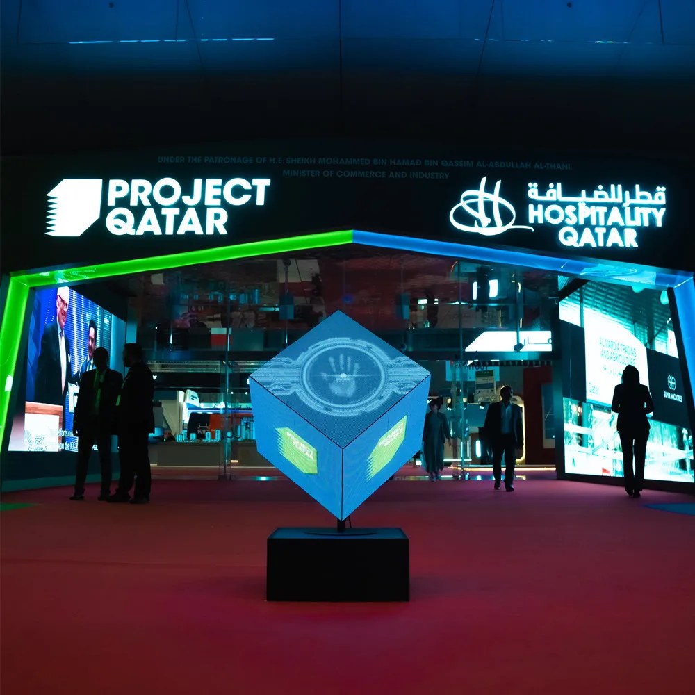 LED Cube Rental Las Vegas: The 7ft Rotating Video Display