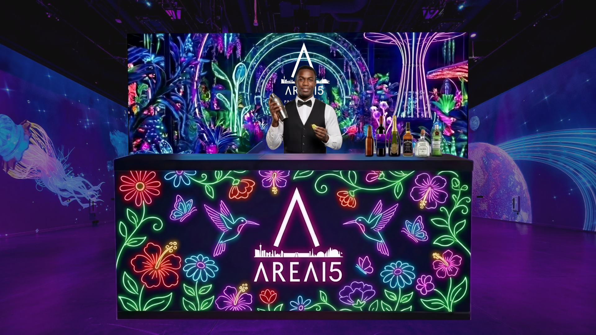 Backbar LED video wall trade show Las Vegas