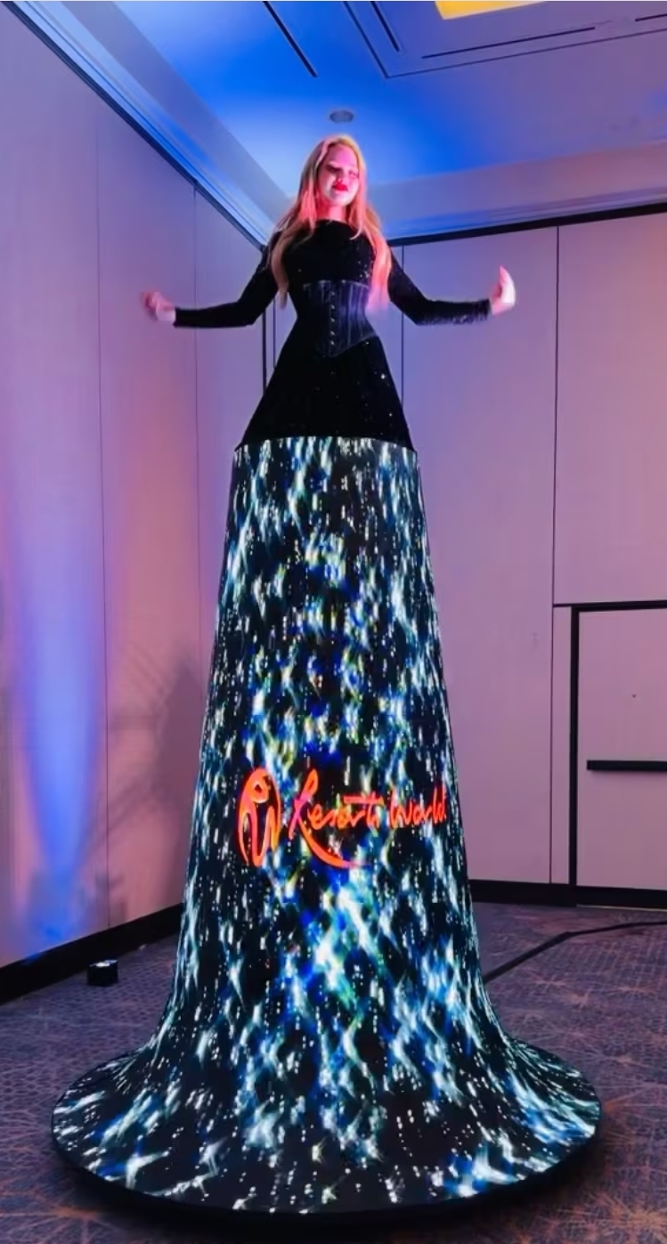 The LED Queen - LED light-up dress performer Las Vegas